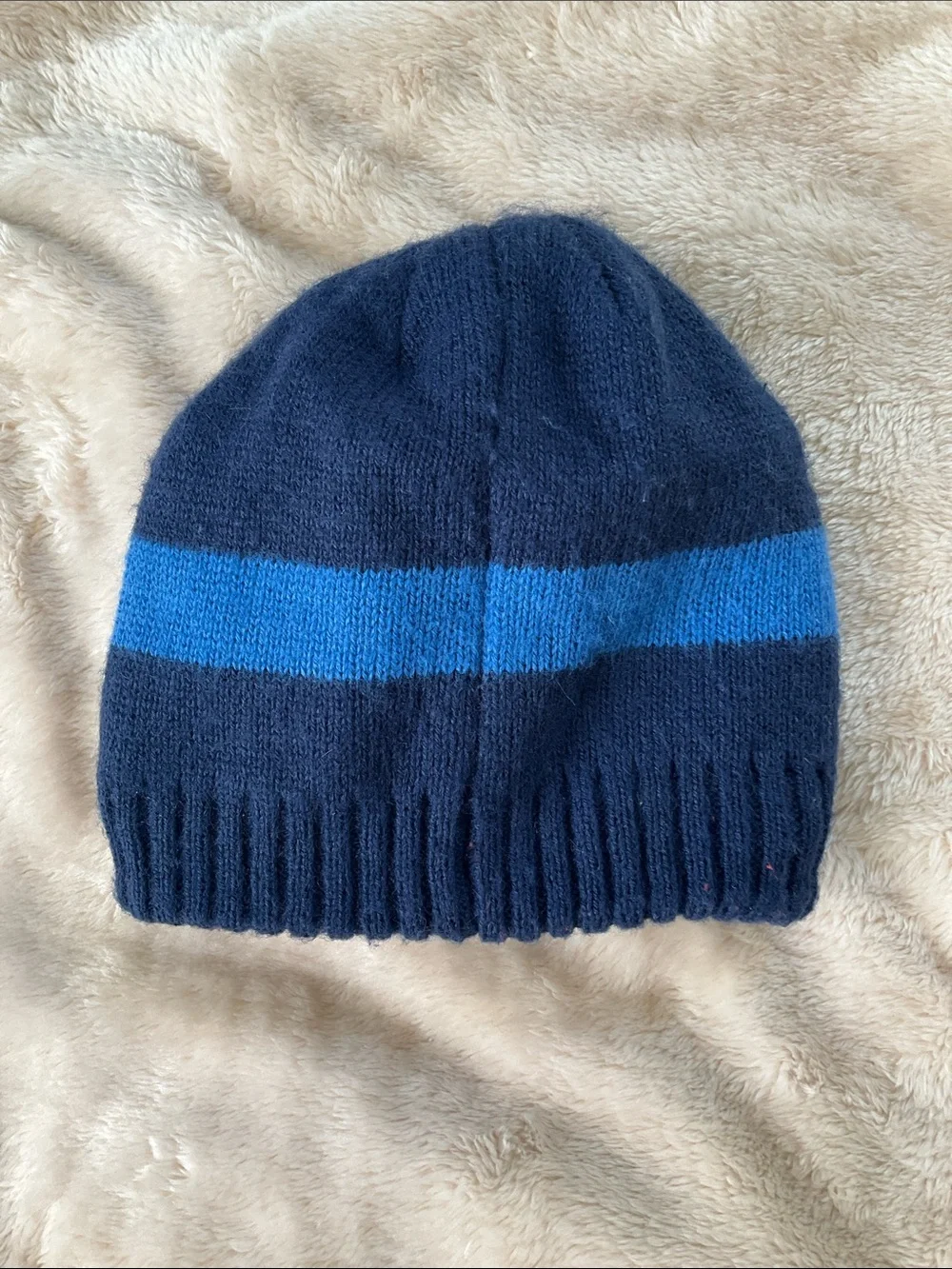 Toddler Carters Navy Beanie with Green Ski Goggle Design